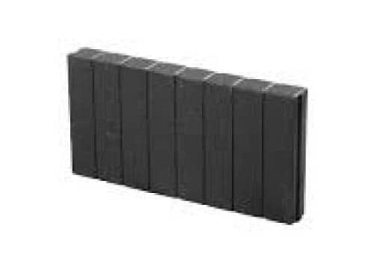 Mini Quadrobandpalissade 6x40x50 cm Zwart