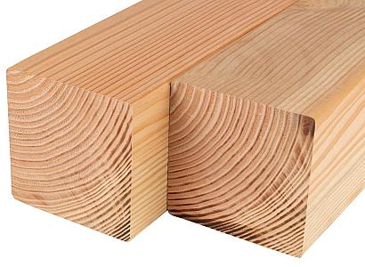 Douglas paal 11,5 x 11,5 cm | geschaafd