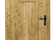 Douglas enkele 1-ruits deur inclusief kozijn, linksdraaiend, 90 x 201 cm, groen geïmpregneerd