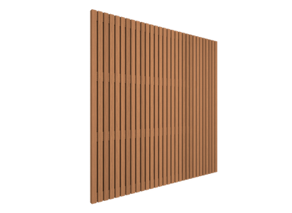 Thermovision Ayous geschaafd latten scherm, recht horizontaal/verticaal, 180 x 180 cm. (Let op! aan 