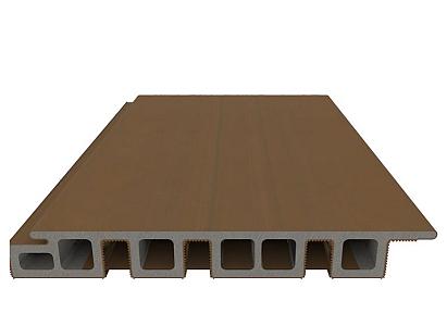 NewTechWood HKC co-extrusie wand bekleding castellation 4325 profiel, 2,5 x 19,6 x 290 cm, Teak.