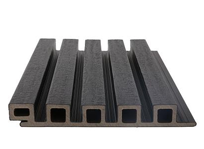 NewTechWood HKC co-extrusie wand bekleding castellation 25 profiel, 2,5 x 19,6 x 290 cm, Ebony zwart