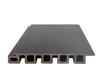 NewTechWood HKC co-extrusie wand bekleding castellation 25 profiel, 2,5 x 19,6 x 290 cm, Ebony zwart