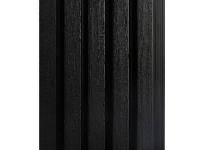 NewTechWood HKC co-extrusie wand bekleding castellation 25 profiel, 2,5 x 19,6 x 290 cm, Ebony zwart