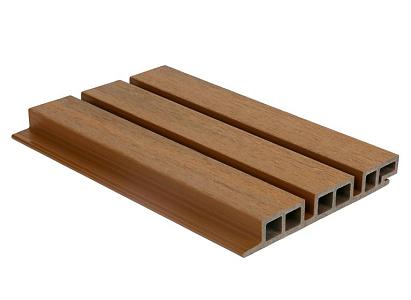NewTechWood HKC co-extrusie wand bekleding castellation 50 profiel, 2,5 x 19,6 x 290 cm, Red Cedar.