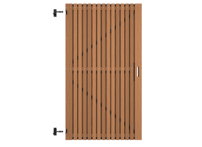 Thermovision Ayous geschaafd latten deur op verstelbaar frame, verticaal, 178 X 99 cm.