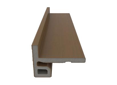 NewTechWood HKC co-extrusie eindprofiel castellation t.b.v. wand bekleding, 7 x 5 x 300 cm, Teak.