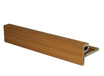 NewTechWood HKC co-extrusie eindprofiel castellation t.b.v. wand bekleding, 7 x 5 x 300 cm, Red Ceda