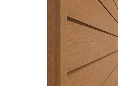 NewTechWood HKC co-extrusie eindprofiel castellation t.b.v. wand bekleding, 7 x 5 x 300 cm, Red Ceda