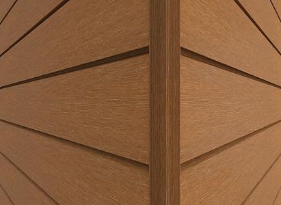 NewTechWood HKC co-extrusie hoekprofiel castellation t.b.v. wand bekleding, 7 x 8 x 300 cm, Red Ceda