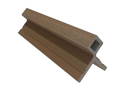 Hoekprofiel castellation t.b.v. gevelbekleding, 7 x 8 x 300 cm | Teak