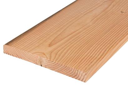 Douglas plank 2,8 x 19,5 cm, lengte 300 cm - 1 zijde geschaafd, 1 zijde fijnbezaagd