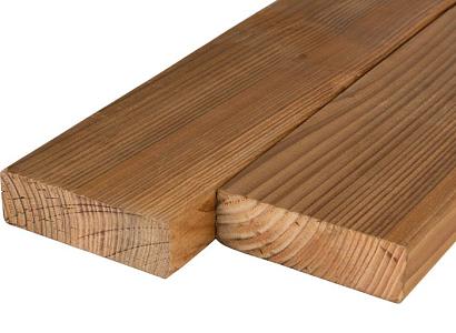 Douglas balk 4,5 x 14,5 x 400 cm geschaafd - bruin