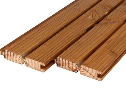Douglas Rhombus dubbel profiel 2,7 x 14 x 224 cm- bruin - dubbelzijdig - werkende breedte 13,3 cm