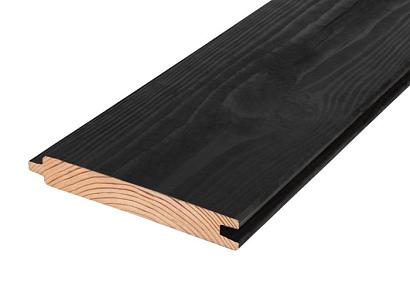 UITLOPEND! daarna op bestelling!!  Douglas blokhutprofiel 2,8 x 19,5 x 224 cm - zwart gedompeld*