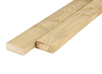 Vuren regel 2,8 x 7 x 420 cm geïmpregneerd