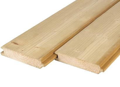 Vuren blokhutprofiel 2,8 x 14,5 x 450 cm geïmpregneerd