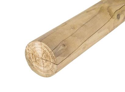 Vuren gefreesd rondhout Ø 10 cm x 500 cm geïmpregneerd