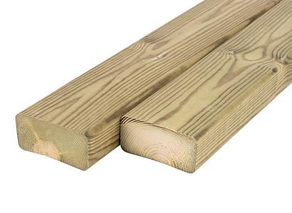 Grenen balk geimpregneerd 4,5 x 9,5 x 420 cm geschaafd