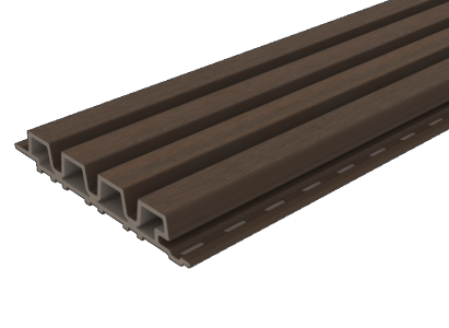 NewTechWood HKC co-extrusie Castellation PRO35 gevelbekleding, 3,3 x 21,5 x 230 cm, Ipé.