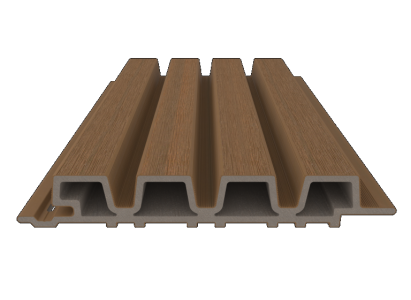 Gevelbekleding castellation PRO35 | 3,3 x 21,5 x 230 cm | Teak