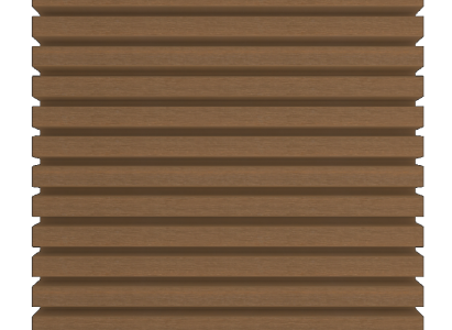 NewTechWood HKC co-extrusie Castellation PRO35 gevelbekleding, 3,3 x 21,5 x 230 cm, Teak.