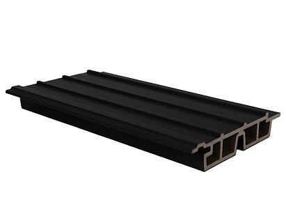 NewTechWood HKC co-extrusie Castellation PRO65 gevelbekleding, 3,3 x 18 x 290 cm, Ebony zwart.