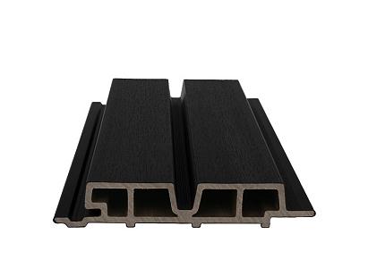 NewTechWood HKC co-extrusie Castellation PRO65 gevelbekleding, 3,3 x 18 x 290 cm, Ebony zwart.
