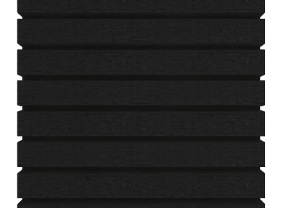 NewTechWood HKC co-extrusie Castellation PRO65 gevelbekleding, 3,3 x 18 x 290 cm, Ebony zwart.