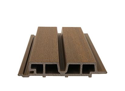 NewTechWood HKC co-extrusie Castellation PRO65 gevelbekleding, 3,3 x 18 x 290 cm, Teak.