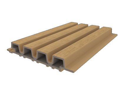 NewTechWood HKC co-extrusie Castellation PRO35 gevelbekleding, 3,3 x 21,5 x 230 cm, Red Cedar.