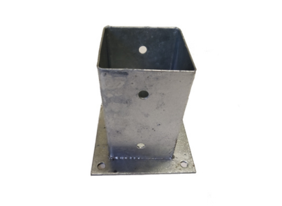 Paalhouder met plaat - 91x91x150 - dikte 2/2.5mm - VV