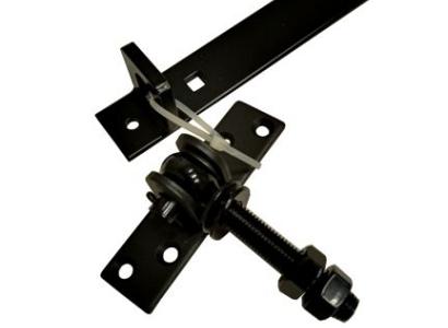 Verstelbaar poortbeslag | zwart gepoedercoat 1000x40x5mm