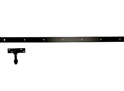 Verstelbaar poortbeslag | zwart gepoedercoat 1000x40x5mm