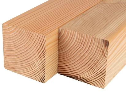 Douglas paal 19 x 19 cm | geschaafd