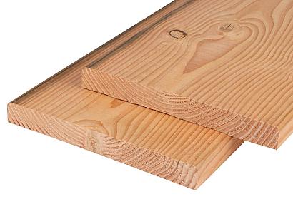 Douglas plank 2,8 x 24,5 cm | 1 zijde fijnbezaagd | 1 zijde geschaafd
