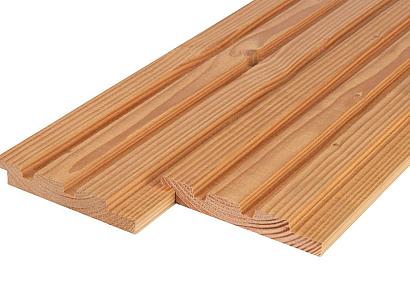 Douglas triple profiel 2,1 x 14 x 250 cm - enkelzijdig (Deens rabat)