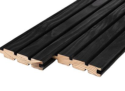 Douglas Rhombus triple profiel 2,7 x 14 x 224 cm - zwart - dubbelzijdig - werkende breedte 13,3 cm