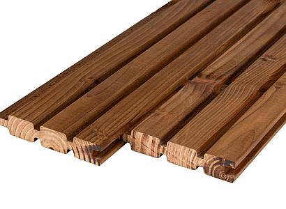 Douglas Rhombus triple profiel 2,7 x 14 x 224 cm - bruin - dubbelzijdig - werkende breedte 13,3 cm