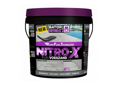 Gator Nitro X fijn Donkergrijs voegmortel 12,5 kg emmer