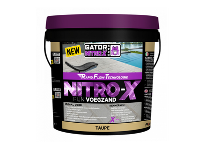 Gator Nitro X fijn Taupe voegmortel 12,5 kg emmer