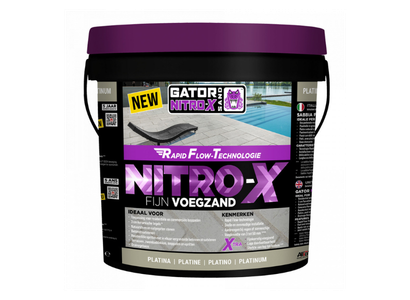 Gator Nitro X fijn Platina voegmortel 12,5 kg emmer