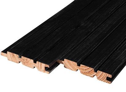 Douglas Rhombus triple profiel 2,7 x 14 x 400 cm - zwart gespoten - dubbelzijdig - werkende breedte 