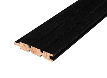 Douglas Rhombus triple profiel 2,7 x 14 x 400 cm - zwart gespoten - dubbelzijdig - werkende breedte 