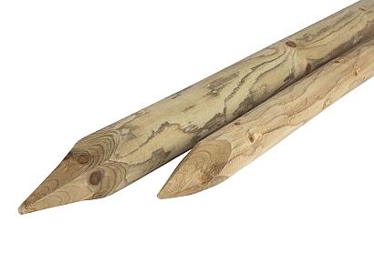 Vuren gefreesd rondhout Ø 8 cm x 160 cm geïmpregneerd