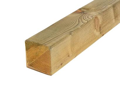 Vuren paal 9 x 9 cm | geïmpregneerd | diamantkop