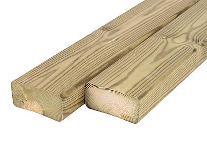 Grenen 4,5 x 9,5 x 300 cm geïmpregneerd