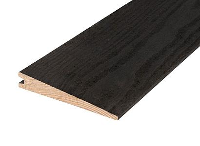 Vuren Zweeds rabat |  2,5/1 x 20 cm | Zwart gespoten 
