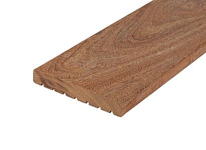 Vlonderplank Hardhout Cumaru - FAS - 2,1 x 14,5 cm (1 z. glad,1 z. ribbel)