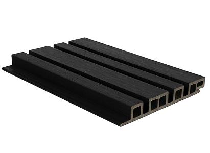 NewTechWood HKC co-extrusie wand bekleding castellation 4325 profiel, 2,5 x 19,6 x 290 cm, Ebony zwa